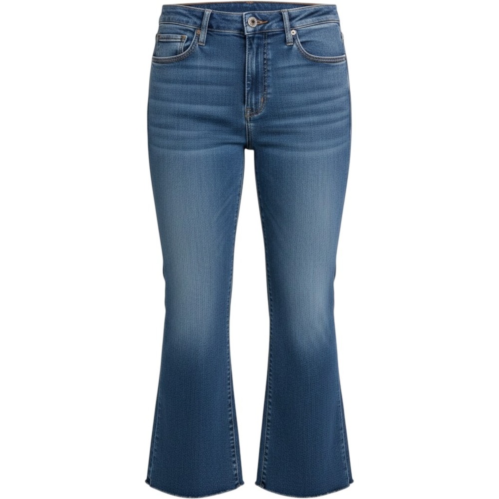 FRAME Jeans Womens 31 Le Crop Bixby Raw Hem